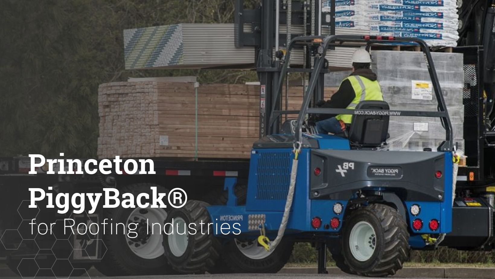 a guy driving a forklift